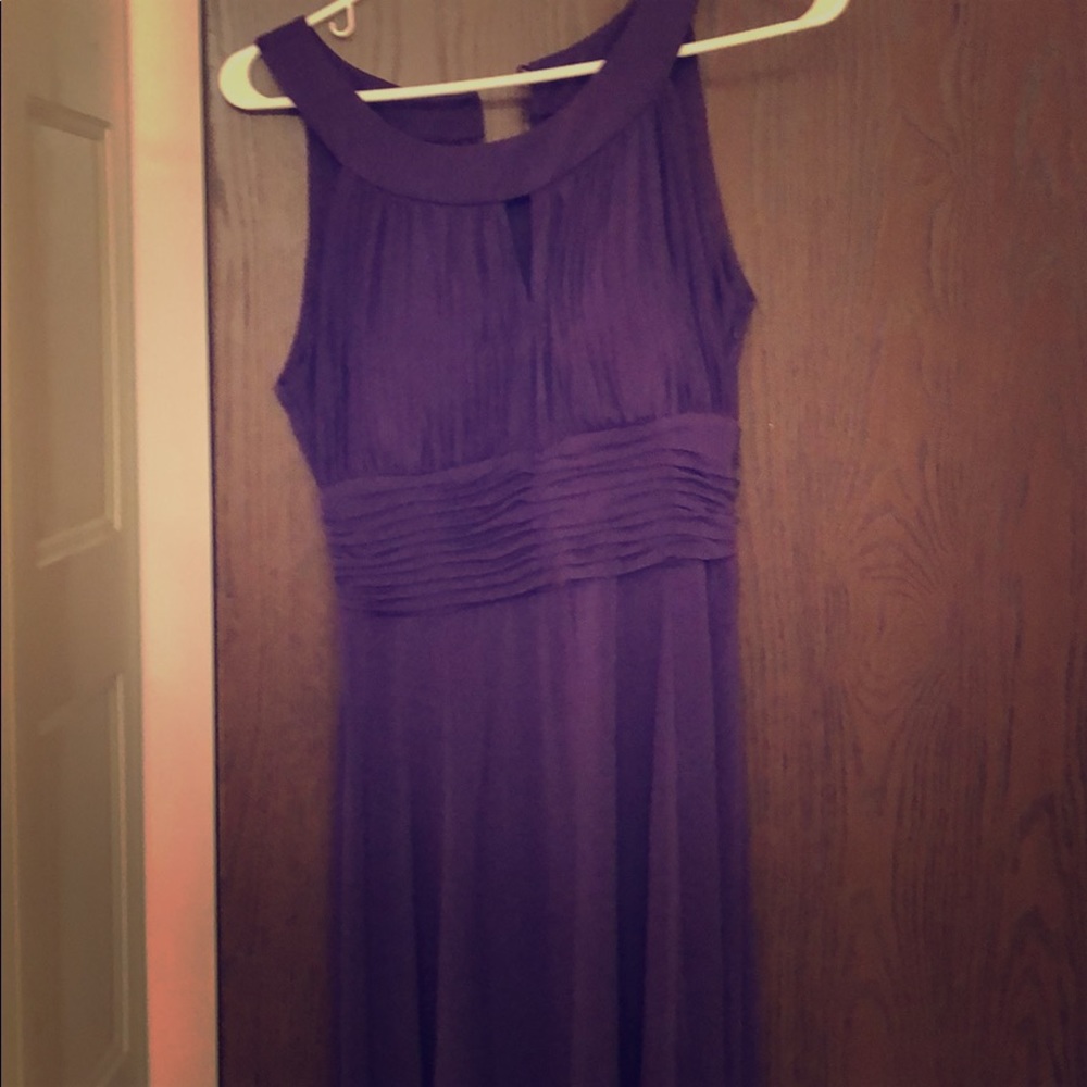 Purple sleeveless fitted bra dress